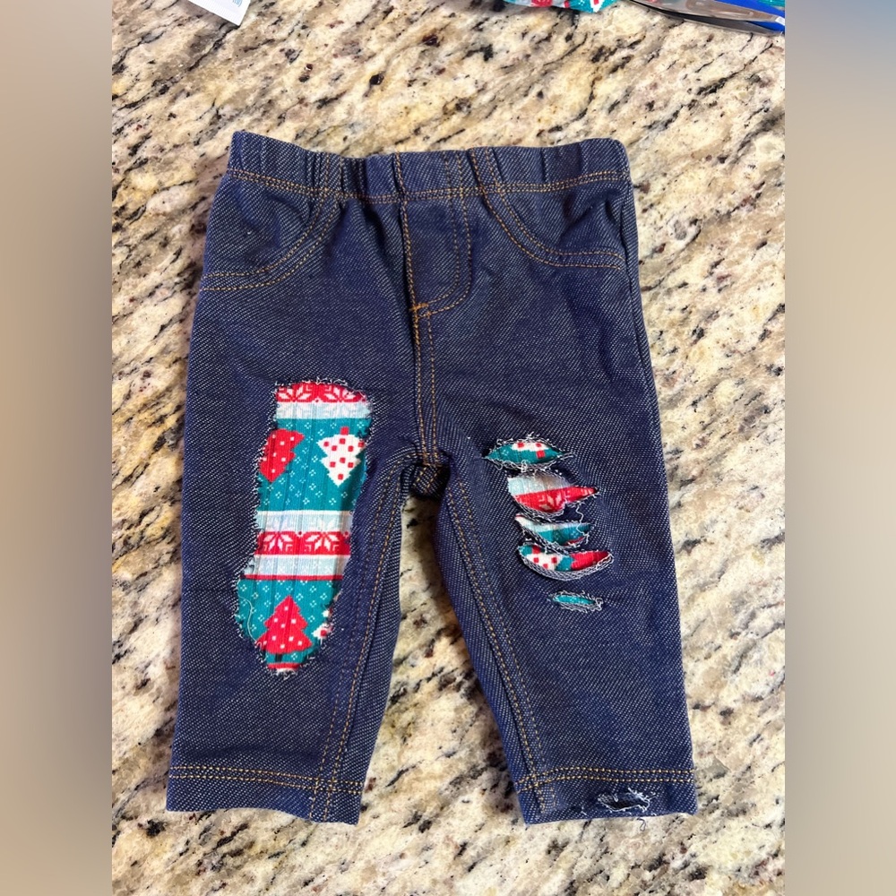 Distressed baby pants